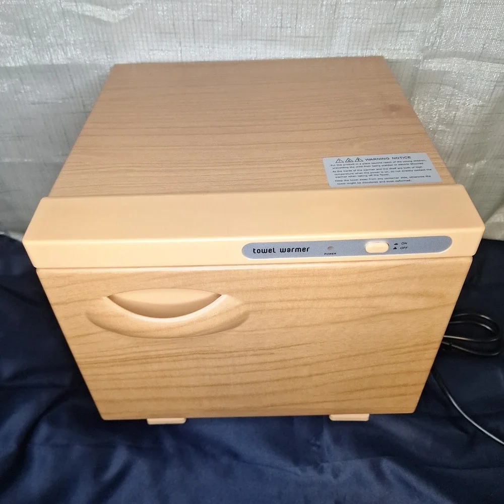 StateRiver Spa Bath Towel Warmer Cabinet 8L Hot Spa Bath Light Woodgrain Natural